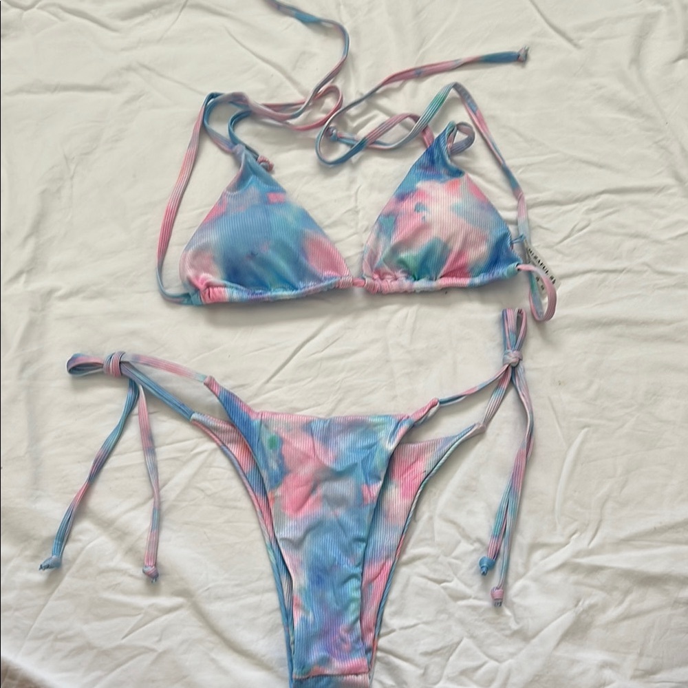 Zaful Pastel Tie-Dye Bikini